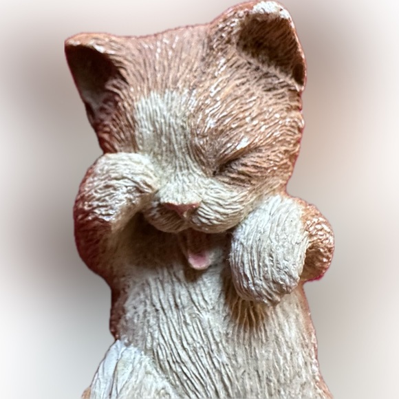 Small Vintage Classic 1986 Sandicast Yawner Kitten Cat S33 - Picture 3 of 8